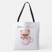 Tote Bag Dog Coffee トートバッグ (正面)