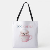 Tote Bag Dog Coffee トートバッグ (正面)