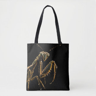 Tote Bag Élégant Mante Religieuse Noir et Or トートバッグ