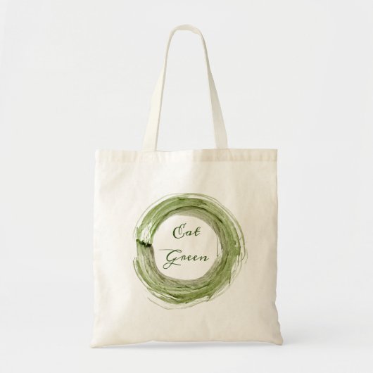 Tote Bag featuring Eat Green design トートバッグ (正面)