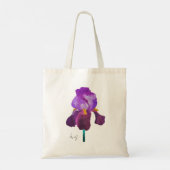 Tote bag fleur iris violet aquarelle トートバッグ (裏面)