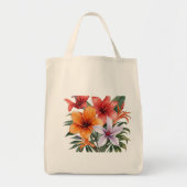 Tote bag Fleurs exotiques トートバッグ (正面)