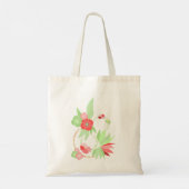 Tote Bag fleurs tropicales roses トートバッグ (裏面)