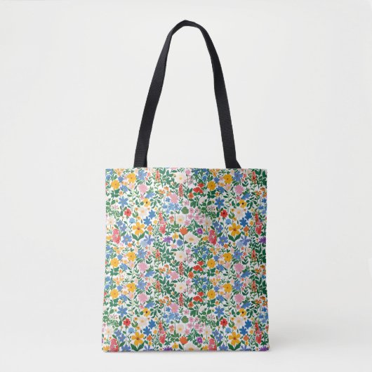 Tote Bag - Floral Flower Pattern. トートバッグ (正面)