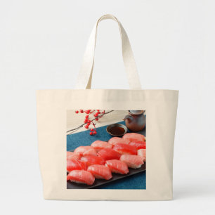 Tote Bag for Tuna Sushi Lovers – Japanese Food Ar ラージトートバッグ
