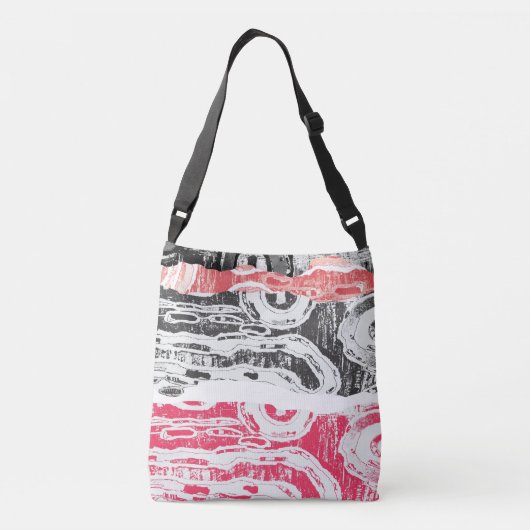 Tote Bag – Friction Lands Abstract Design クロスボディバッグ (裏面)