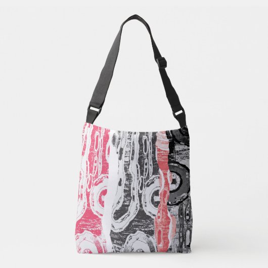 Tote Bag – Friction Lands Abstract Design クロスボディバッグ (正面)