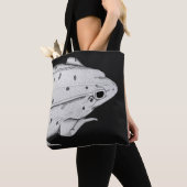 Tote bag Frog Art, realistic illustration トートバッグ (クローズアップ)