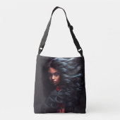 Tote Bag girl black hair クロスボディバッグ (裏面)