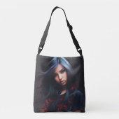 Tote Bag girl black hair クロスボディバッグ (裏面)