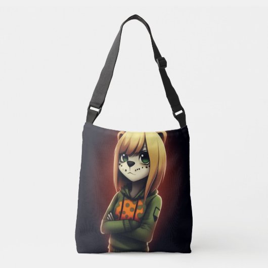 Tote Bag Girl Green Sweater クロスボディバッグ (正面)