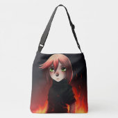 Tote Bag Girl with Fire クロスボディバッグ (裏面)