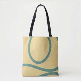 Tote Bag – Green Lines on Yellow トートバッグ