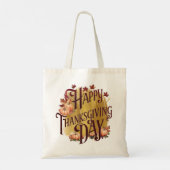 Tote Bag happy Thanksgiving day pumpkin  トートバッグ (裏面)