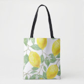 Tote Bag, Happy Yellow Lemons トートバッグ (正面)