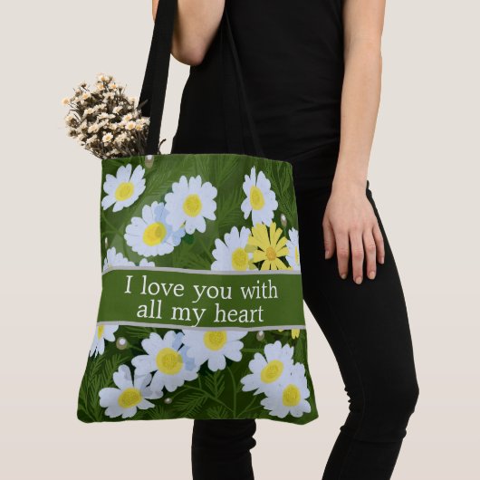 Tote Bag I love you with all my heart トートバッグ (クローズアップ)