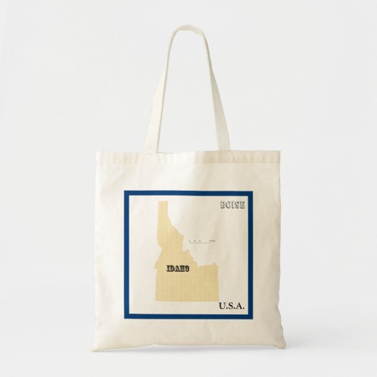 Tote Bag - Idaho State Map with City トートバッグ (正面)