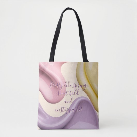 Tote bag in stylish abstract graphic トートバッグ (正面)