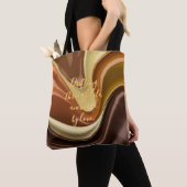Tote bag in stylish abstract graphic トートバッグ (クローズアップ)