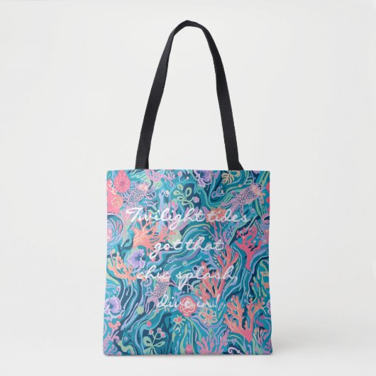 Tote bag in stylish graphic トートバッグ (正面)