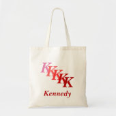 Tote Bag - Initials with Name in Reds トートバッグ (正面)