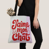Tote Bag J’aime mon chat トートバッグ (クローズアップ)