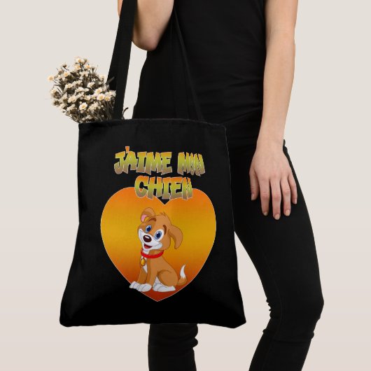 Tote Bag J’aime mon chien  トートバッグ (クローズアップ)