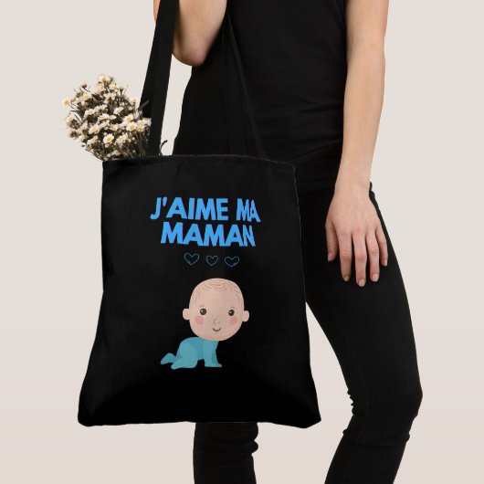 Tote Bag J'aime ma maman トートバッグ (クローズアップ)