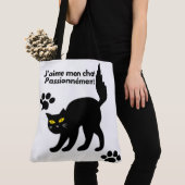 Tote Bag J'aime mon chat Passionnément 2 トートバッグ (クローズアップ)