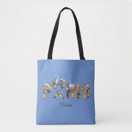 Tote Bag J'aime Paris avec un décor urbain  トートバッグ