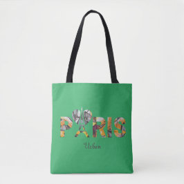 Tote Bag J'aime Paris avec un décor urbain  トートバッグ