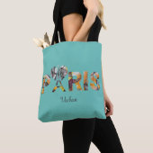 Tote Bag J'aime Paris avec un décor urbain  トートバッグ (クローズアップ)