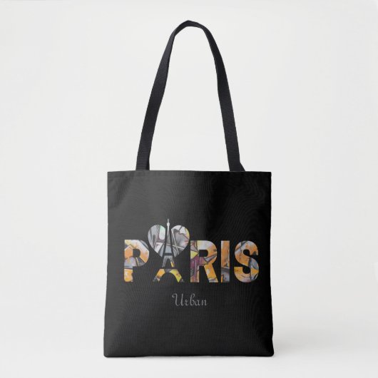 Tote Bag J'aime Paris avec un décor urbain bien co トートバッグ (正面)