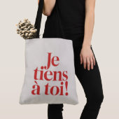 Tote Bag Je tiens à toi ! トートバッグ (クローズアップ)