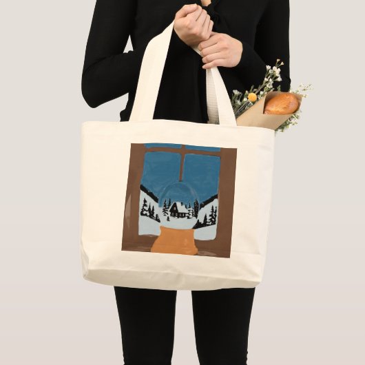 Tote Bag Jumbo Hivernal - Boule à Neige ラージトートバッグ (正面(商品))