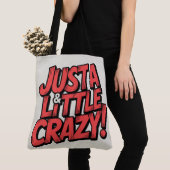 Tote Bag Just a little crazy トートバッグ (クローズアップ)