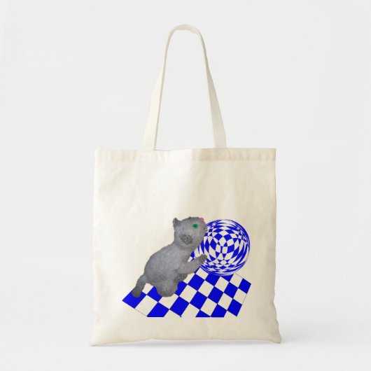 Tote Bag - Kitten Rolling Ball トートバッグ (正面)