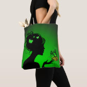 Tote Bag La femme papillons verts トートバッグ (クローズアップ)