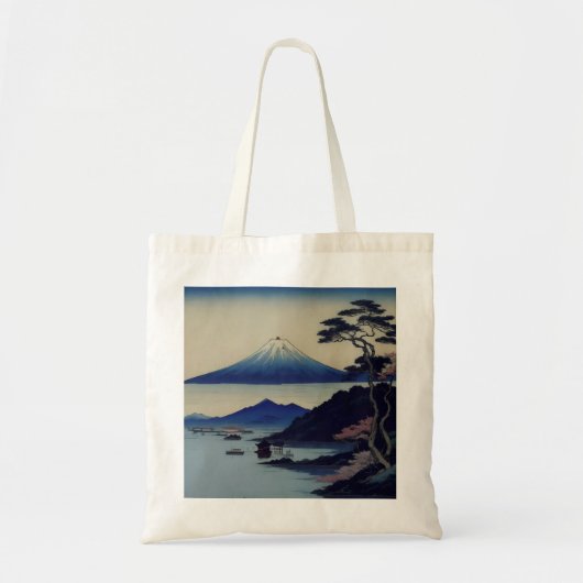 Tote bag - Lake, Pine and Mountain - Japan トートバッグ (正面)