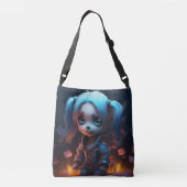 Tote Bag Little girl with beautiful hair クロスボディバッグ (裏面)
