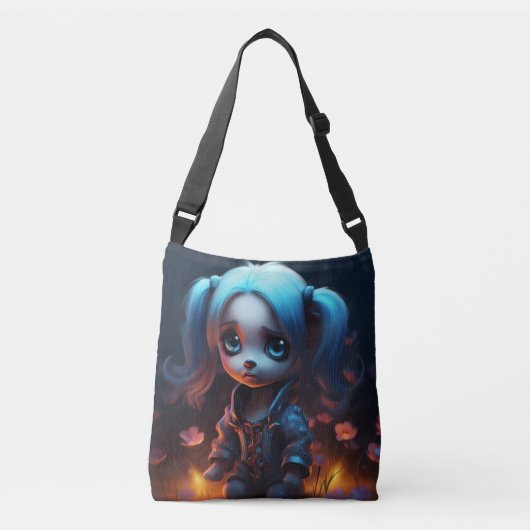 Tote Bag Little girl with beautiful hair クロスボディバッグ (正面)
