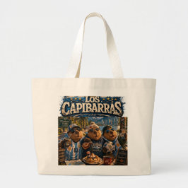 Tote Bag Los Capibarras viajeros en Canadá ラージトートバッグ