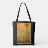 Tote Bag - Mixed Media Flowers トートバッグ (裏面)