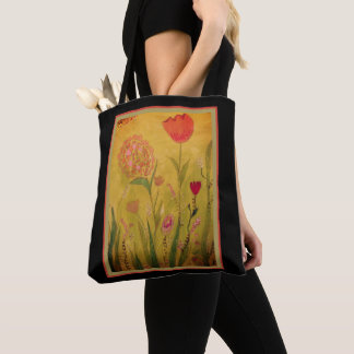 Tote Bag - Mixed Media Flowers トートバッグ