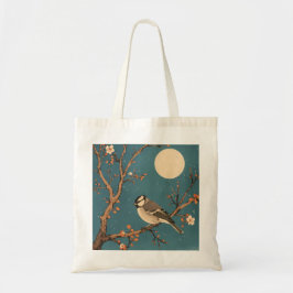 Tote bag - Moonlit Bird on Blossom Branch トートバッグ