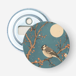Tote bag - Moonlit Bird on Blossom Branch 栓抜き