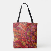 Tote bag motif mehndi mandala orange トートバッグ (裏面)