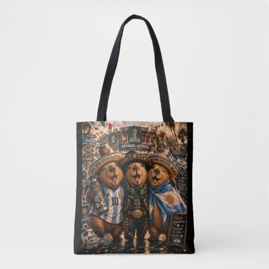 Tote bag Mujer Capibarras viajeros トートバッグ (正面)