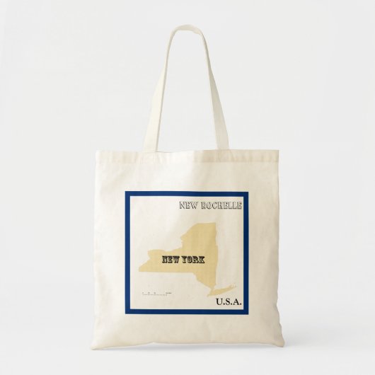 Tote Bag - New York State Map with City トートバッグ (正面)
