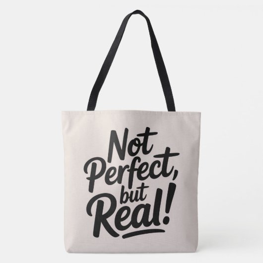 Tote Bag Not perfect, but real トートバッグ (正面)